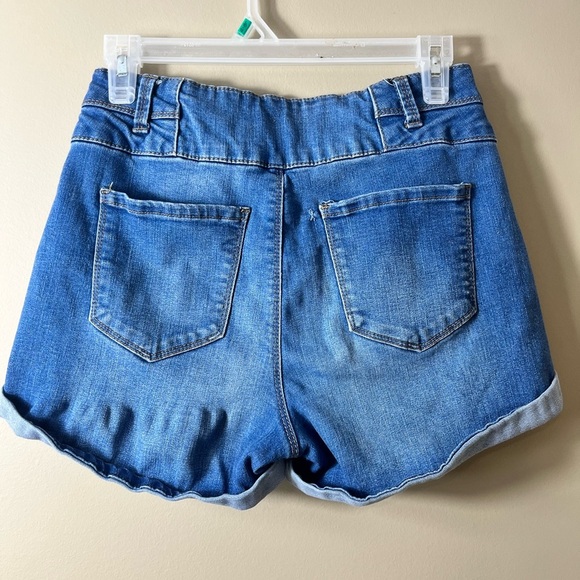 Tinseltown ButtonFly Cuffed Denim Shorts Size 5 Casual Y2K - Picture 2 of 7